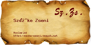 Szőke Zseni névjegykártya